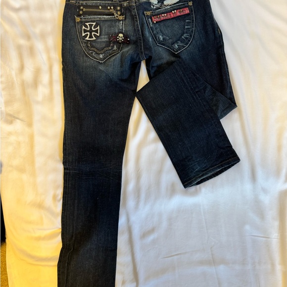 Robin's Jean Dark Blue Straight Leg Jeans - Picture 1 of 3